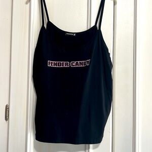 Biker black tank top